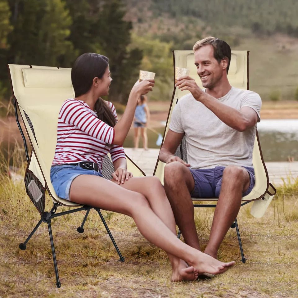 Chaise de Camping - FoldingCampingChair™ - Beige - KingTrekking