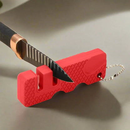 Aiguiseur de Couteaux - MiniOutdoorsKnifeSharpener™ - Rouge - KingTrekking
