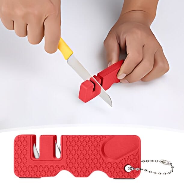 Aiguiseur de Couteaux - MiniOutdoorsKnifeSharpener™ - Rouge - KingTrekking