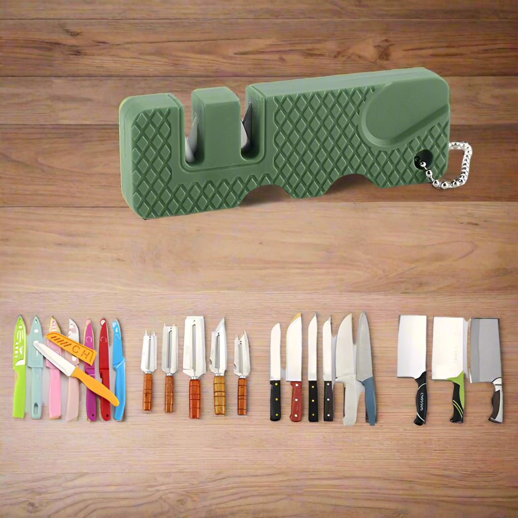 Aiguiseur de Couteaux - MiniOutdoorsKnifeSharpener™ - Vert - KingTrekking